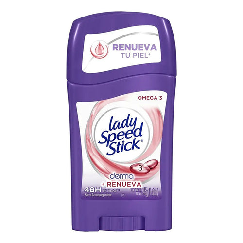 X2 Desodorante Barra Lady Speed Stick Derma Renueva Omega 3 Omega 3