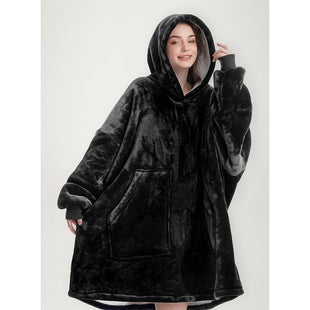 Polerón Sherpa Con Capucha Chiporro Huggle Hoodie Pijama Invierno Polar