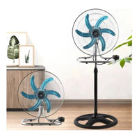 Ventilador Pedestal Ventiladores Metalicos Turbo 3 En 1 - 1.27 M - 50hz - Metalico - Metálico - Acero Inoxidable - 5