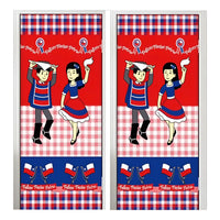 X2 Funda De Puerta Decoración Fechas Patrias 100x210cm M1