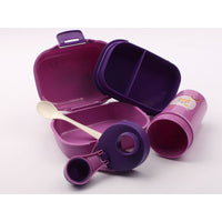 Tupper Contenedor Lonchera Escolar + Botella D Agua Luch Box