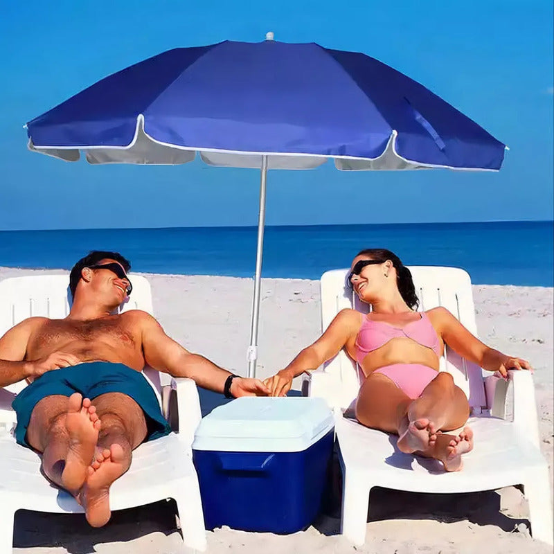 Sombrilla Uv Paragua Playa Verano 2m Paragua Ajustable