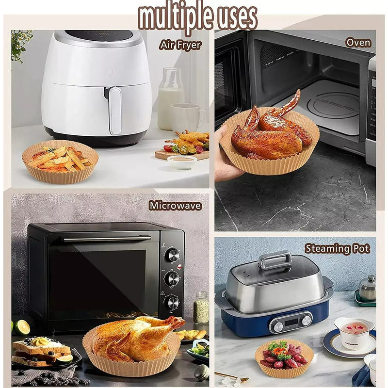 100 Forros Desechables Antiadherente Freidora Aire Air Fryer