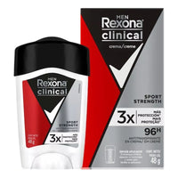 X3 Desodorante Crema Rexona Clinical Sport Strength 48g Men Sport Strength