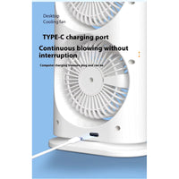 Ventilador Doble De Torre Humidificador Luz Led Enfriador