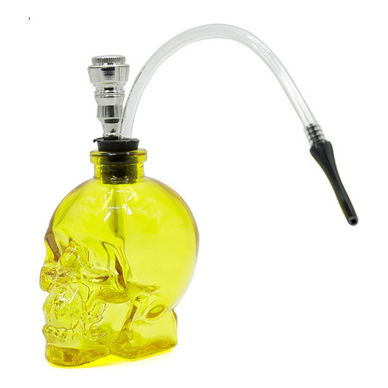Mini Bong Pipa De Agua Calavera Mini Vidrio Pyrex Portatil