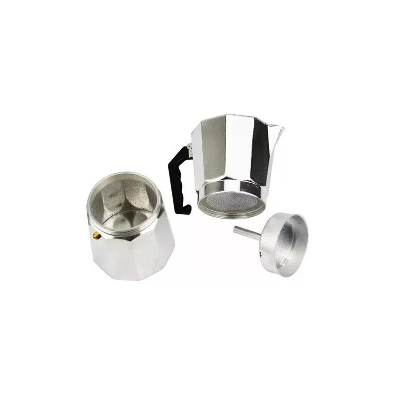 Cafetera Espresso Italiana Aluminio 3 Tazas Cocina Tetera Blanco