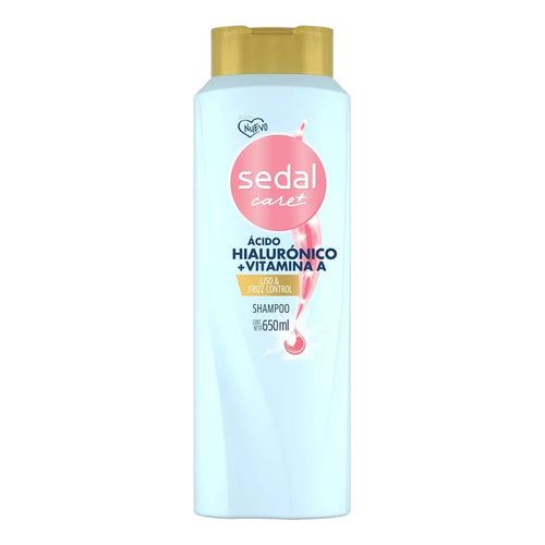 Shampoo Sedal 650ml Ácido Hialurónico Vitamina A Liso Frizz