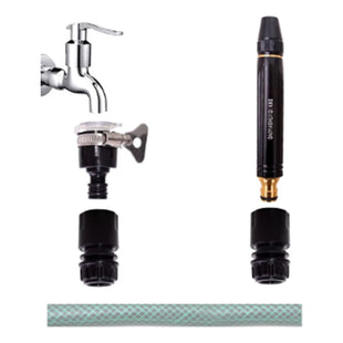 X2 Boquilla Ajustable De Manguera Alta Presion Auto Jardin Negro