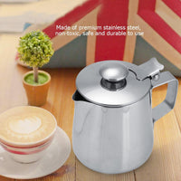 Jarro Lechero 350ml Jarra Espuma Jarra De Leche Con Tapa