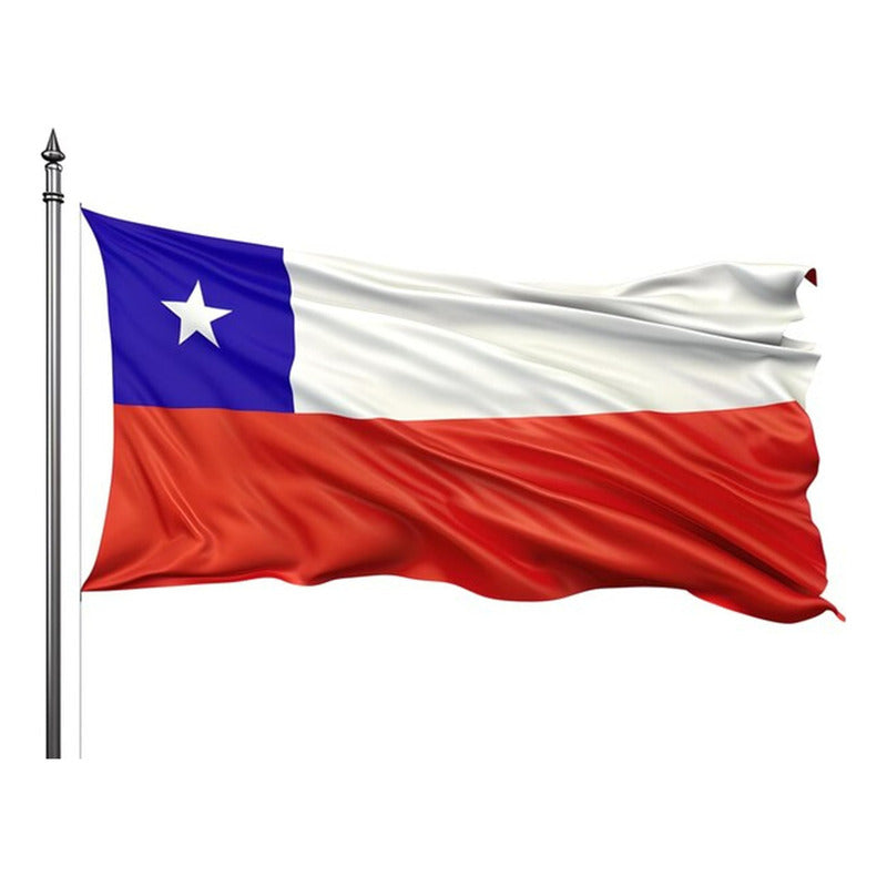 X3 Bandera Premium Chile Chilena Bordada Reforzada 120x80 Cm Bandera Chile
