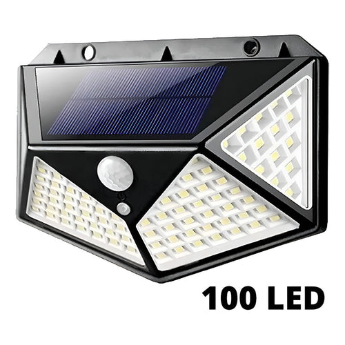 Lámpara Solar De Pared, 100 Led, Baliza Solar Para Jardín, Color Negro, 110 V/220 V