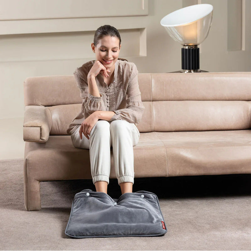 Calientapies Electrico Manta Inteligente Scaldasonno 52x54cm Gris Liso