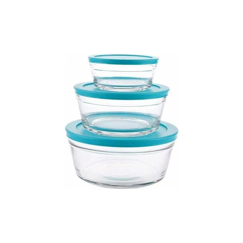 Lonchera Set 3 Taper Tupper Comida Bowl Hermético Contenedor Verde