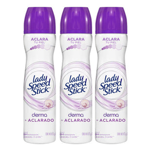 X3 Desodorante Aerosol Lady Speed Stick Nácar Derma Aclarad Nacar