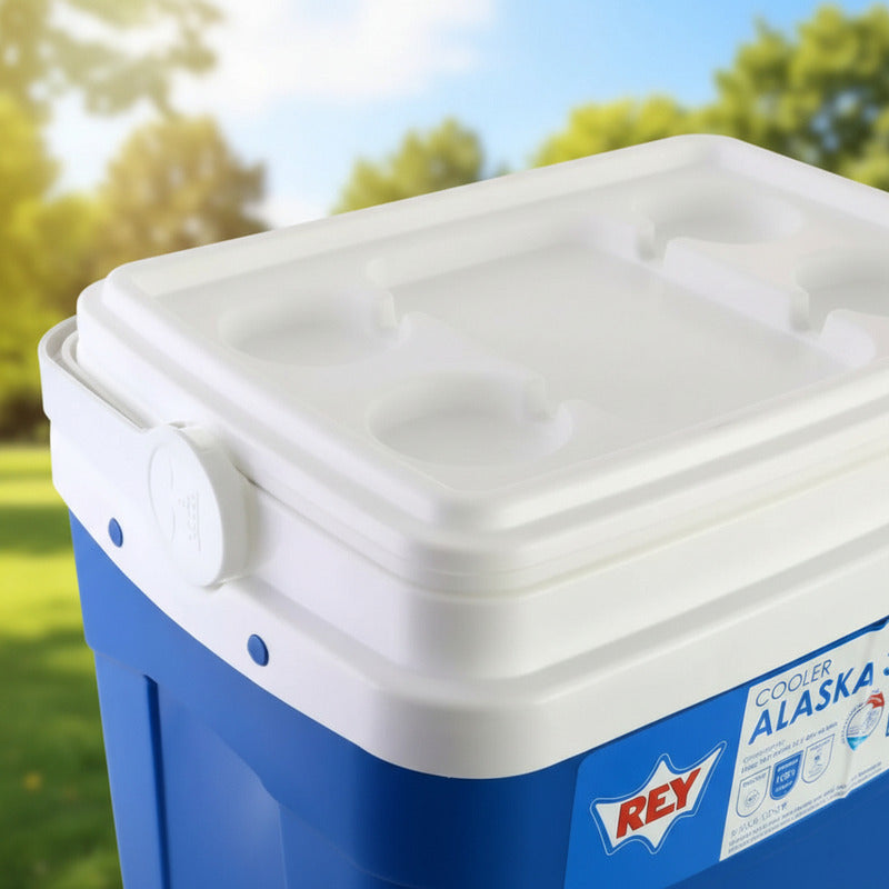 Cooler Nevera Cava Hielera Portátil 35 Litros Reyplast Azul