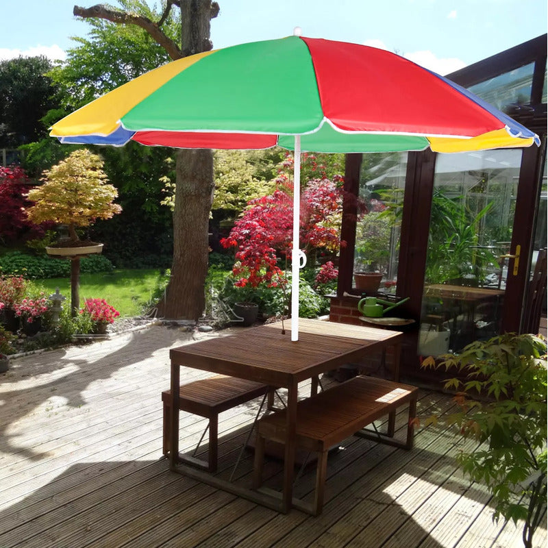 Sombrilla Paragua Playa Verano Paragua Ajustable Plegable