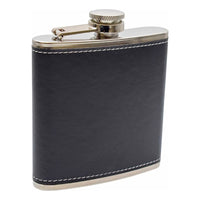 Licorera Petaca Wisquera De Cuero Acero Inoxidable 7oz
