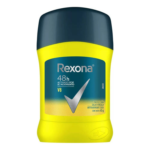 Desodorante Barra Rexona Men Stick Antitranspirante V8 50g Neutra