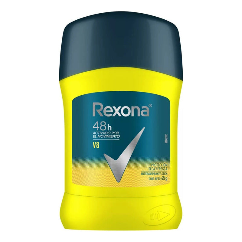 X3 Desodorante Barra Rexona Men Antitranspirante V8 50g Neutra