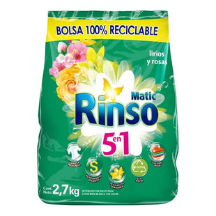 Detergente En Polvo Rinso 5 En 1 Matic 2.7kg Lirios Rosas