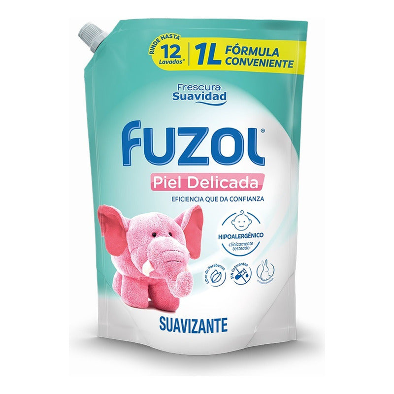 Pack X2 Suavizante Fuzol Piel Delicada 1l Frescura Suavidad