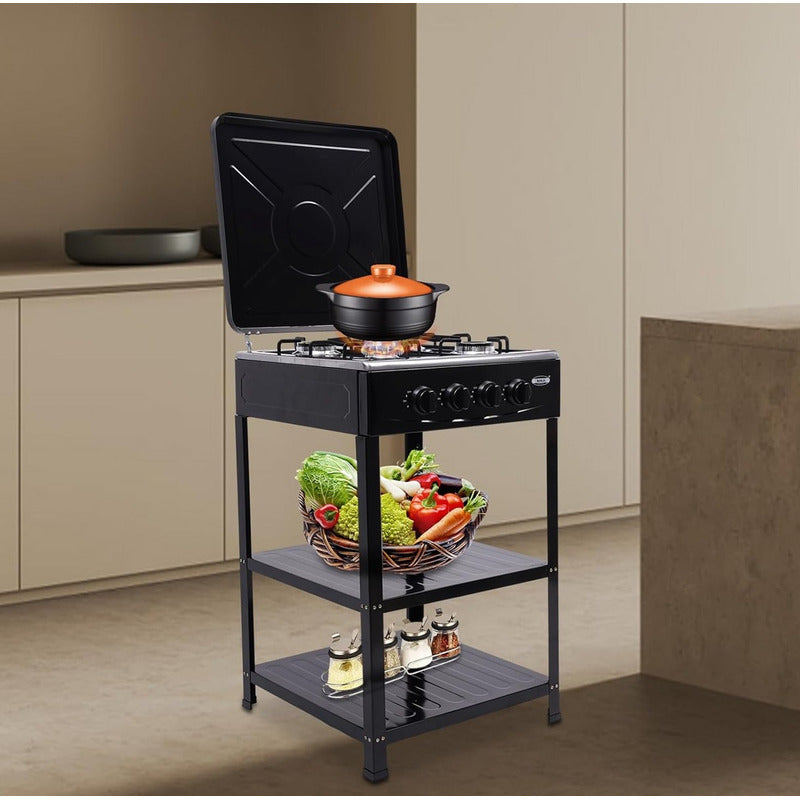 Cocina Encimera Gas Estufa Portátil Quemadores Estante