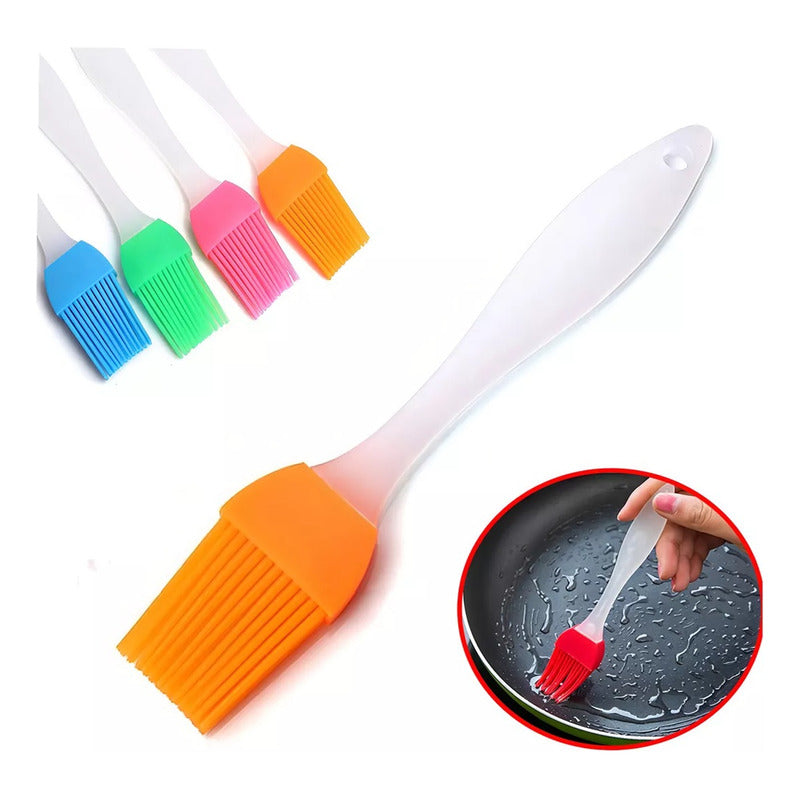 Espátula Y Brocha Set De Silicona Mezquino Reposteria Asados