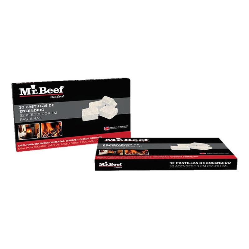 Caja 32 Pastillas Iniciador De Fuego Quincho Parrilla Asado