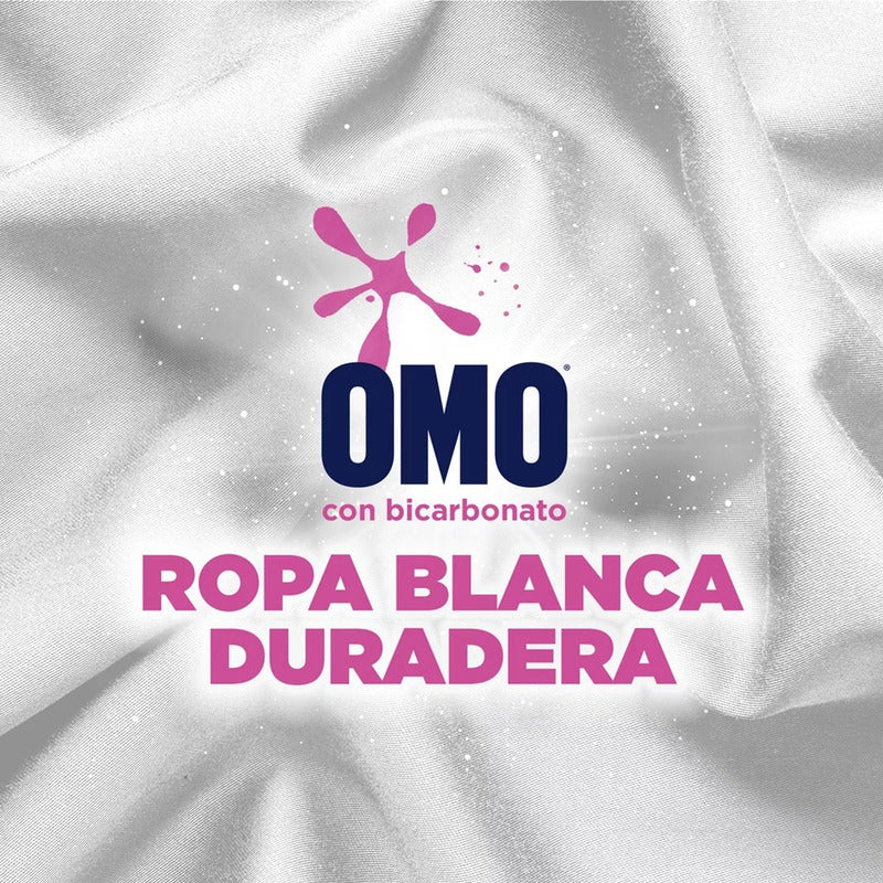 X6 Detergente En Polvo Omo Con Bicarbonato 800g Ropa Blanca