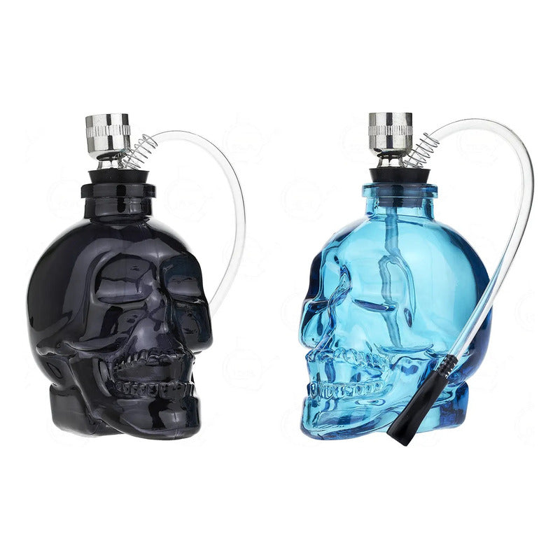 Mini Bong Pipa De Agua Calavera Mini Vidrio Pyrex Portatil