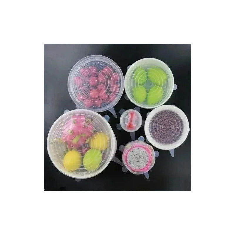 Tapas De Silicona Extensible Ajustable Adaptable Alimentos