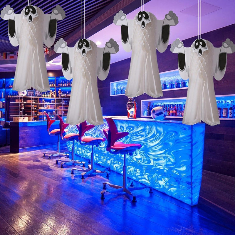 Guirnalda Fantasma Decorativa Para Fiesta Halloween Terror Blanco Fantasma