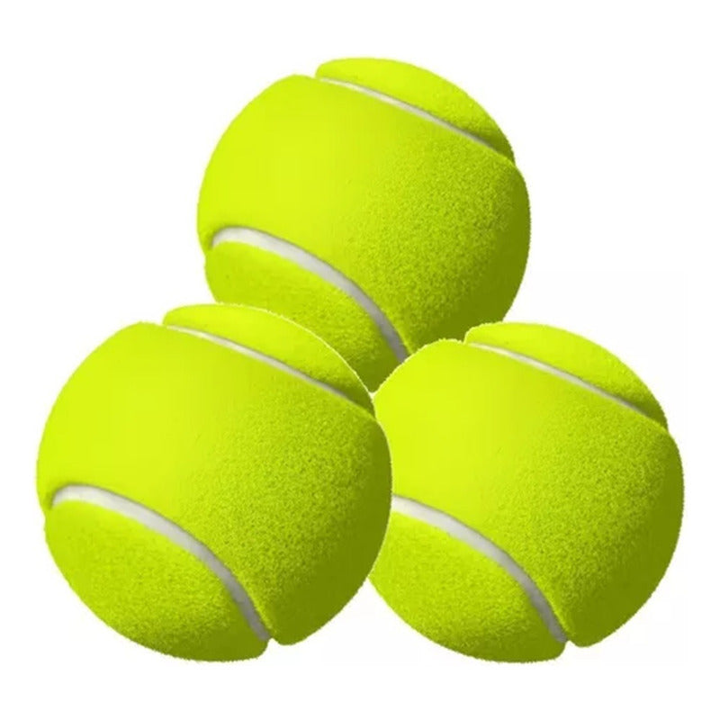 Pack 3 Pelotas De Tennis Formato Economico En Bolsa Tenis  Amarillo