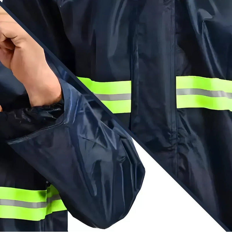 X2 Traje Lluvia Impermeable Protector Lluvia Moto Bicicleta Azul Oscuro U