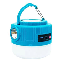 Lámpara Solar Led Recargable Portátil Luz Emergencia Camping Azul