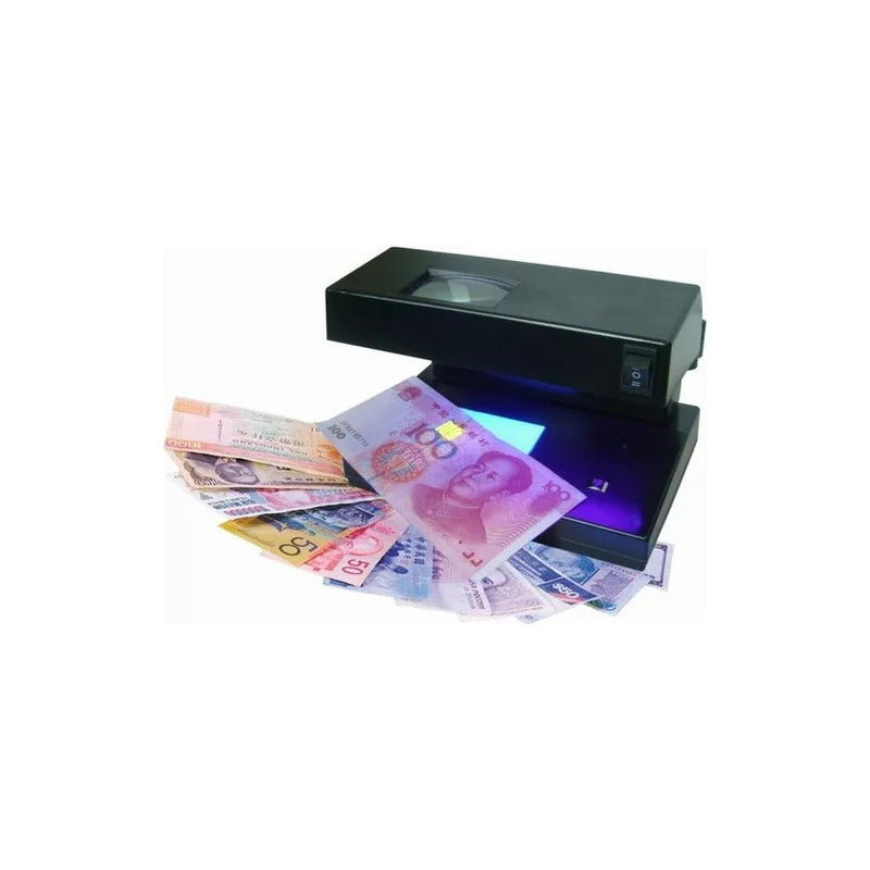 Pack2 Detector De Billetes Falsos Con Luz Uv+ Linterna+ Lupa