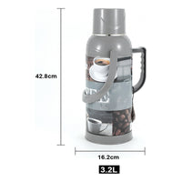 Termo Grande 3.2 Litros Acero Inox Agua Caliente Fria Cafe