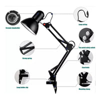 Lampara 2 En 1  Escritorio / Mesa / Estudio / Flexible 360°