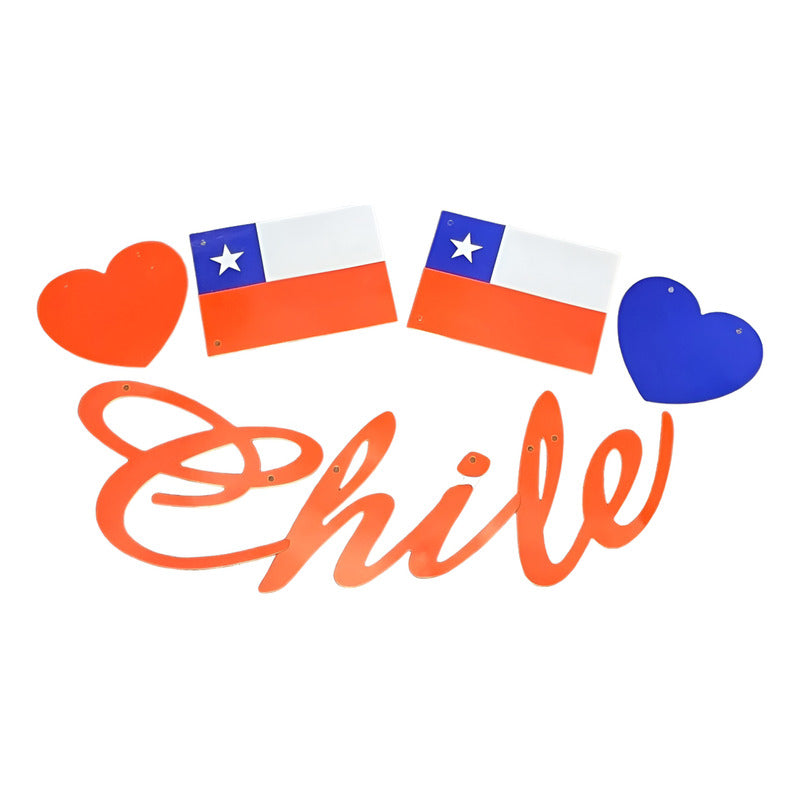 Banderines Guirnaldas Chilenas Decoracion Fiestas Patrias 5m