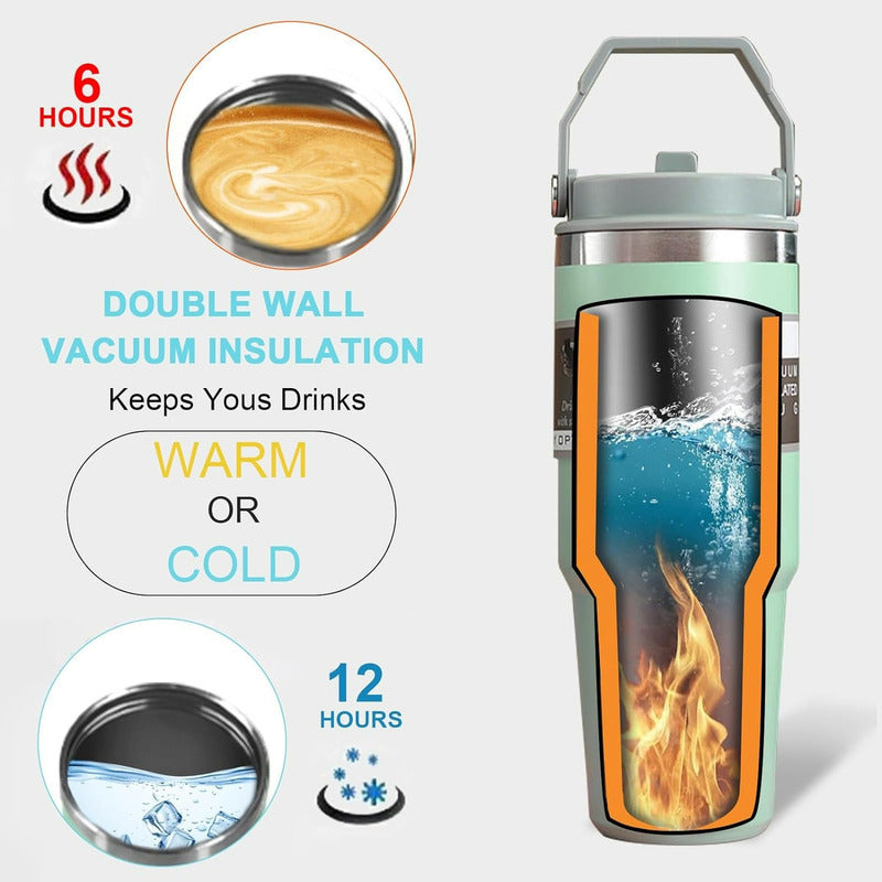 Termo Botella Jarra Mug Agua Te Cafe Vaso Termico Acero Inox