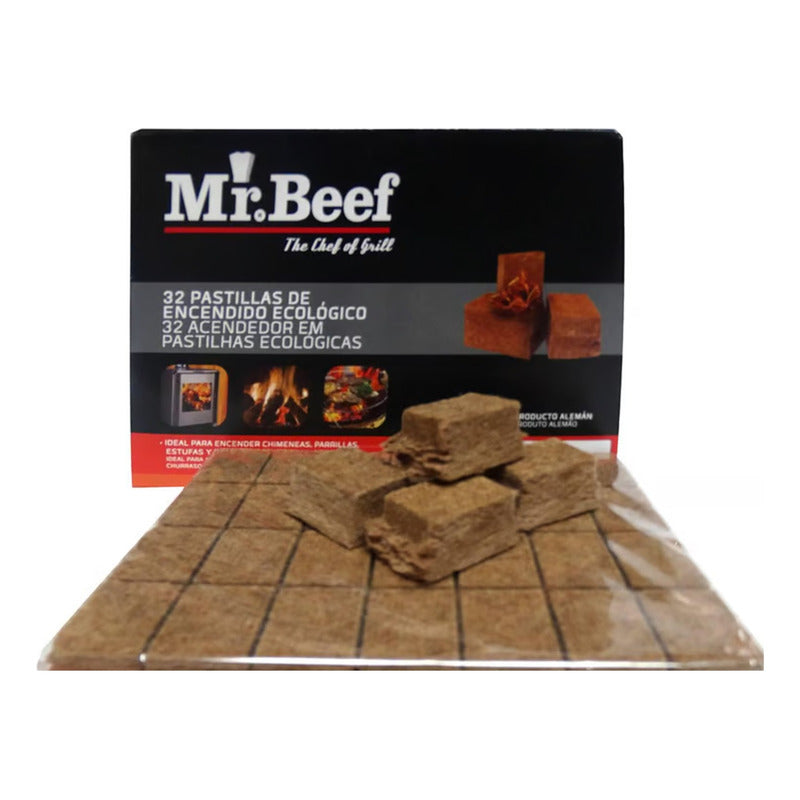 32 Pastillas Iniciador De Fuego Ecologico Parrilla Sin Olor