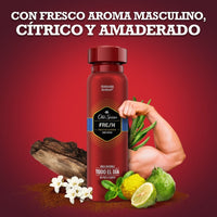X2 Desodorante Old Spice Fresh Body Spray Frescura Menta Fresh Menta