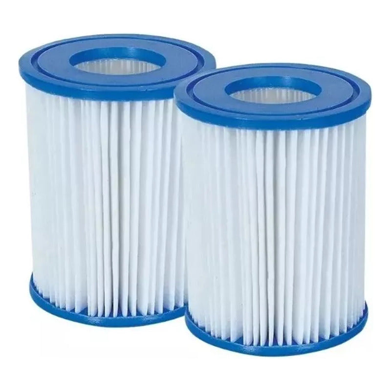 Set X2 Filtros Cartucho  Bestway Repuesto Filtro Bomba 9x8cm