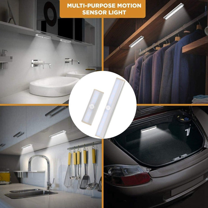 Luz Barra Led 30cm Con Sensor Movimiento Muebles Baño Cocina