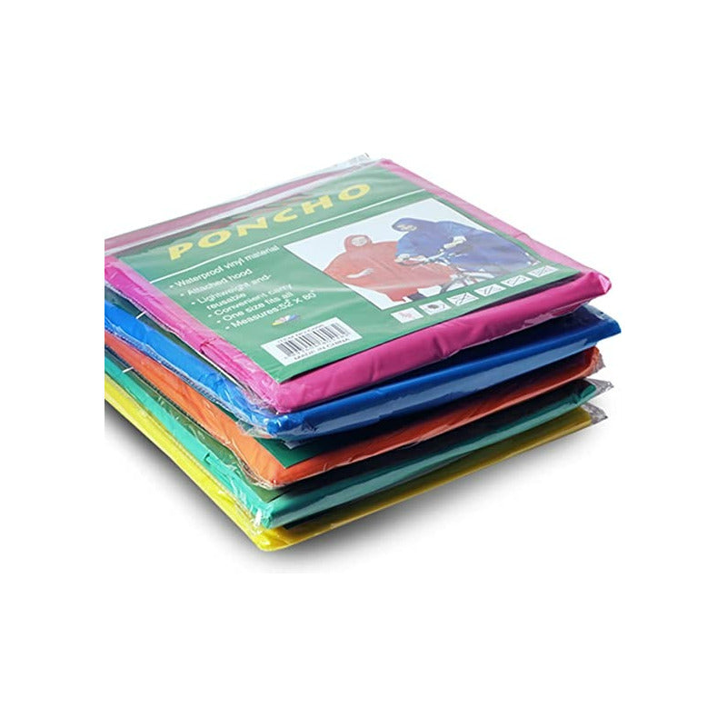 X5 Poncho Impermeable Adulto Capa De Lluvia  Capota Duradero Azar Unica