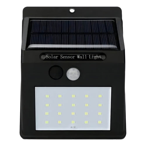 Lampara 30 Led Solar Reflector Exterior Jardin Sensor Luz Color Negro