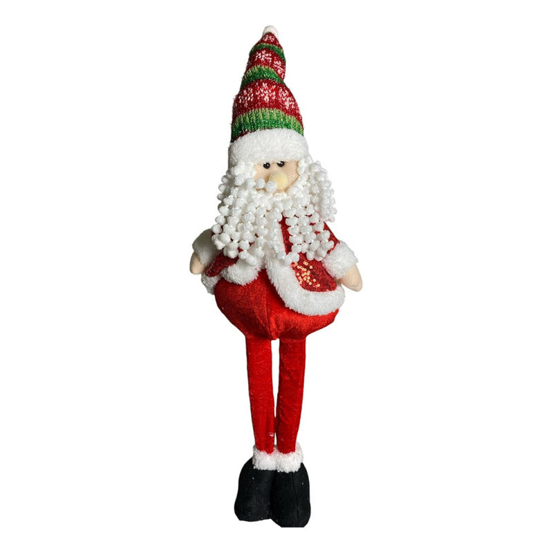 Pack 2 Monos Patas Largas Adorno Navidad Decoración Pascuero