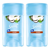 X2 Desodorante Gel Secret Coconut Antitranspirante 45g Coco