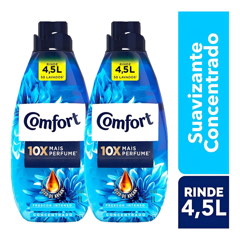 Pack X2 Suavizante Comfort Concentrado 1 L Frescor Intenso